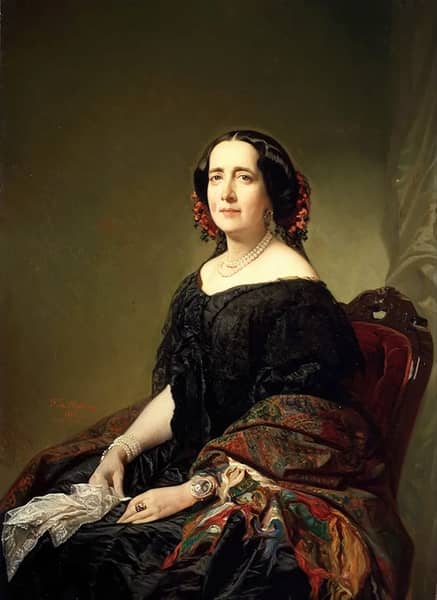 Gertrudis Gomez de Avellaneda 1857 | Oil Painting Reproduction