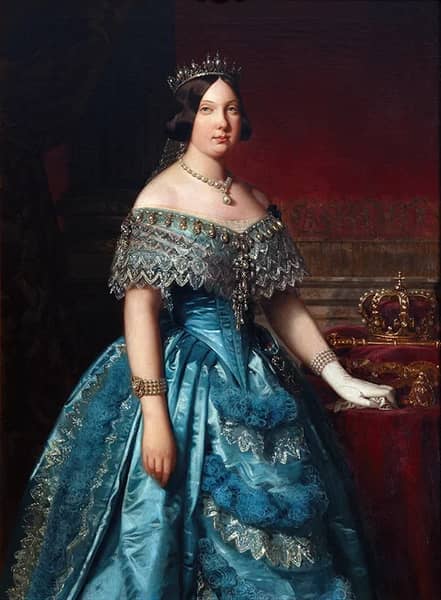 Portrait of Queen Isabella II of Spain 1849 | Oil Painting Reproduction