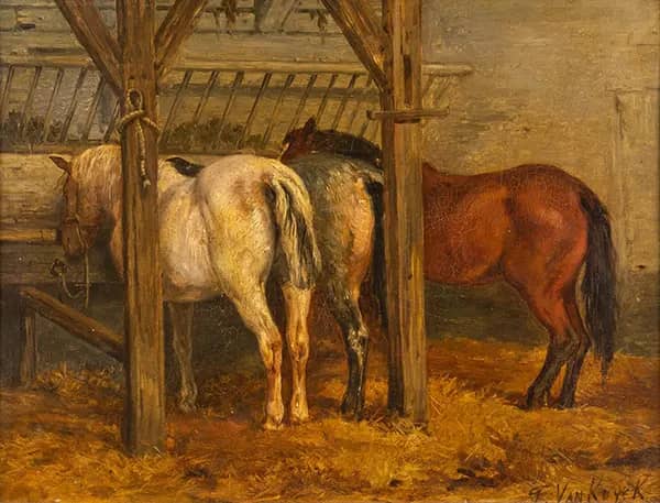 House in the Stable by Frans van Kuyck | Oil Painting Reproduction