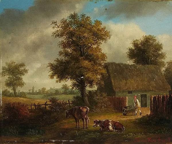 Landscape with Farmhouse and Cattle | Oil Painting Reproduction
