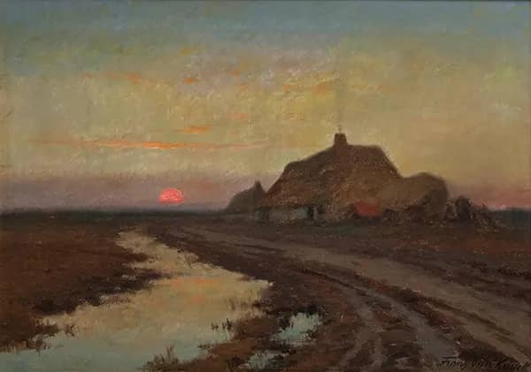 Sunset by Frans van Kuyck | Oil Painting Reproduction