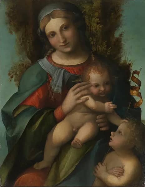 Madonna and Child with Infant Saint John the Baptist | Oil Painting Reproduction