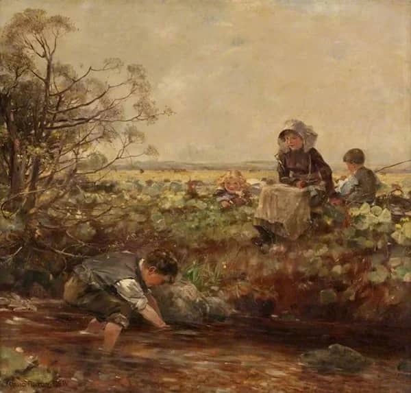 By the Burnside by David Fulton | Oil Painting Reproduction