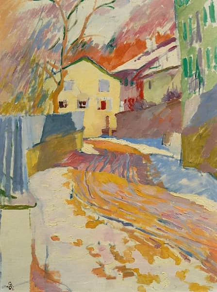 A Village Road with Melting Snow 1919 | Oil Painting Reproduction