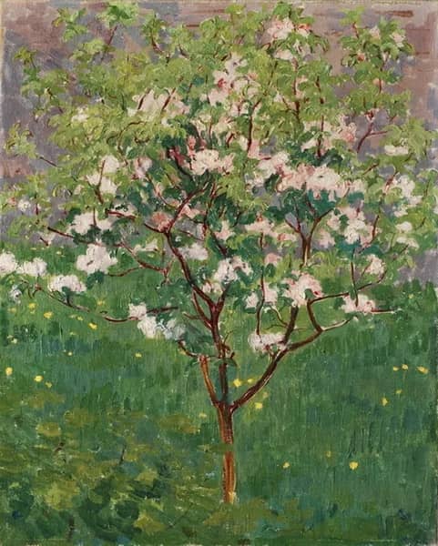 Blooming Apple Tree by Giovanni Giacometti | Oil Painting Reproduction