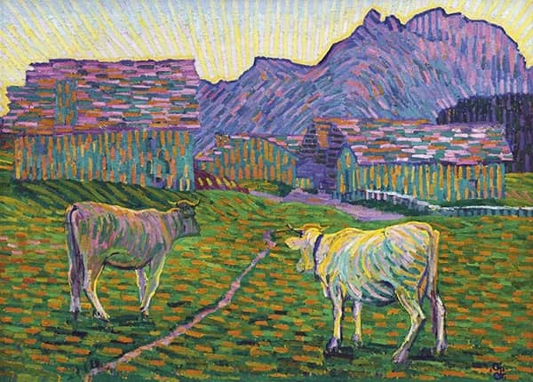 Evening on the Alp by Giovanni Giacometti | Oil Painting Reproduction