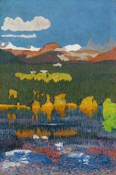 Panorama of Flims Left Panel 1904 | Oil Painting Reproduction