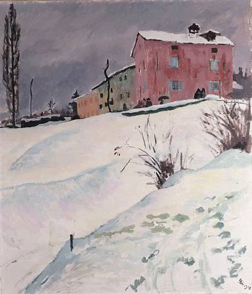 The Red House 1912 by Giovanni Giacometti | Oil Painting Reproduction