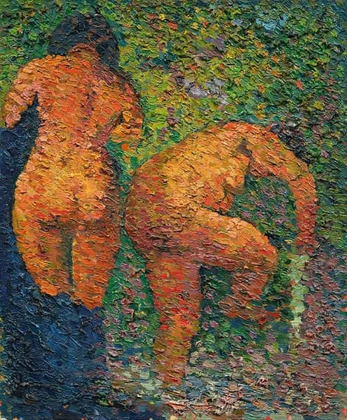 Two Women Bathing 1911 by Giovanni Giacometti | Oil Painting Reproduction