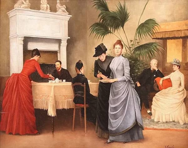 In the Salon by Henri Gervex | Oil Painting Reproduction