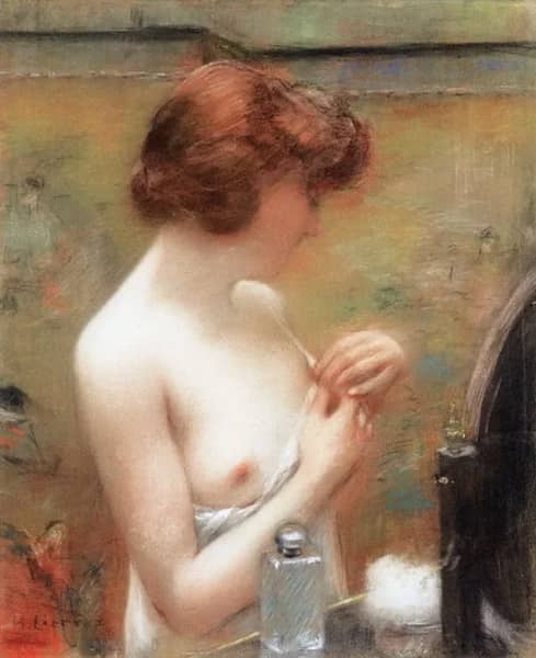 Young Woman Grooming Herself by Henri Gervex | Oil Painting Reproduction