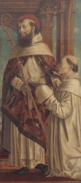 Holy Monk and Donor by Bernardo Zenale | Oil Painting Reproduction