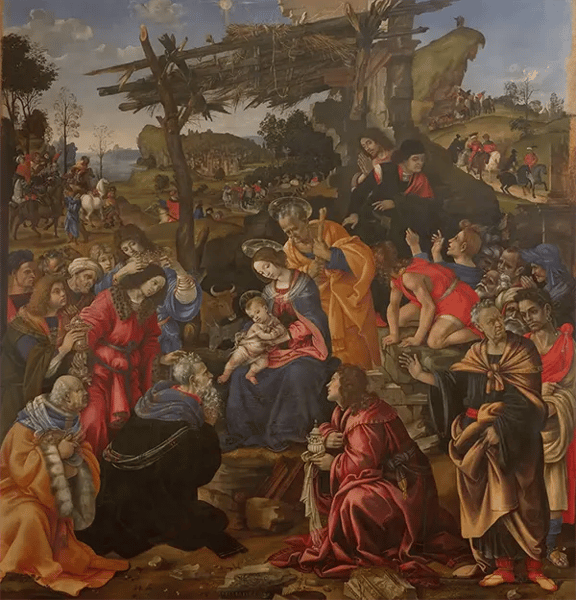 The Virgin Appearing to St John the Baptist and John the Evangelist | Oil Painting Reproduction
