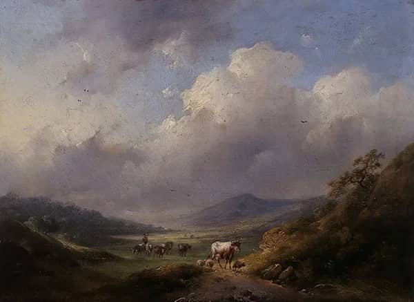 Rolling Landscape with Animals | Oil Painting Reproduction