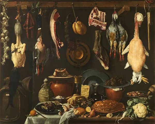 Pantry with Cask Game Meat and Pottery | Oil Painting Reproduction