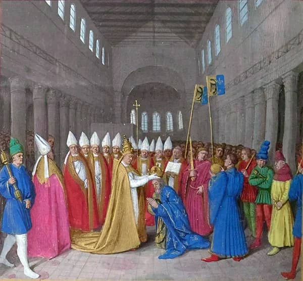 Coronation of Charlemagne by Jean Fouquet | Oil Painting Reproduction