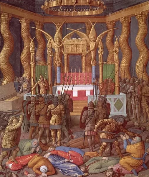 Desecration of the Temple of Jerusalem in 63 BC by Pompey and his Soldiers | Oil Painting Reproduction