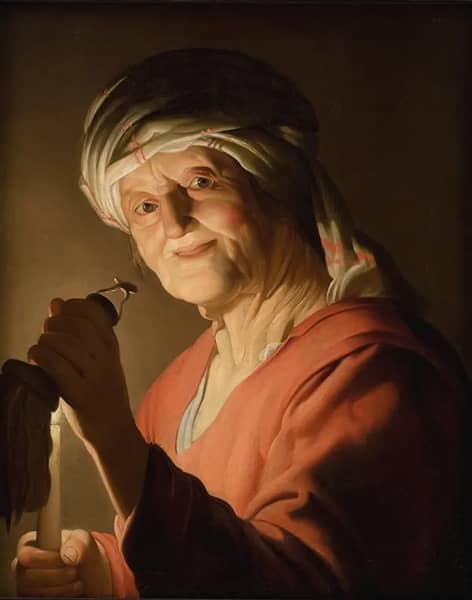 An Old Woman by Gerard van Honthorst | Oil Painting Reproduction