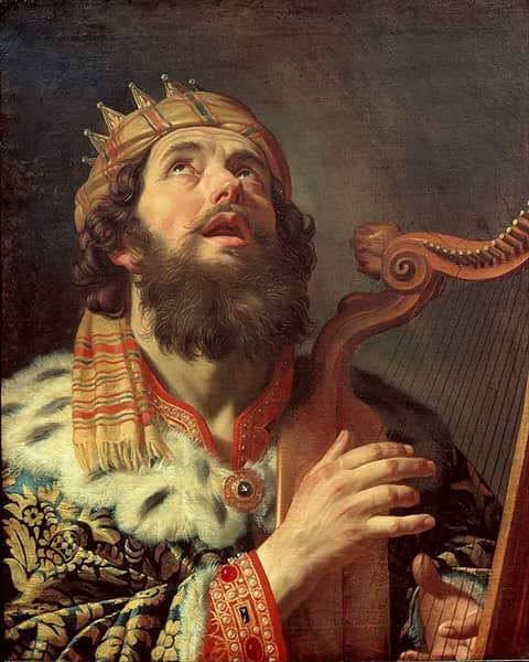 King David Playing the Harp | Oil Painting Reproduction