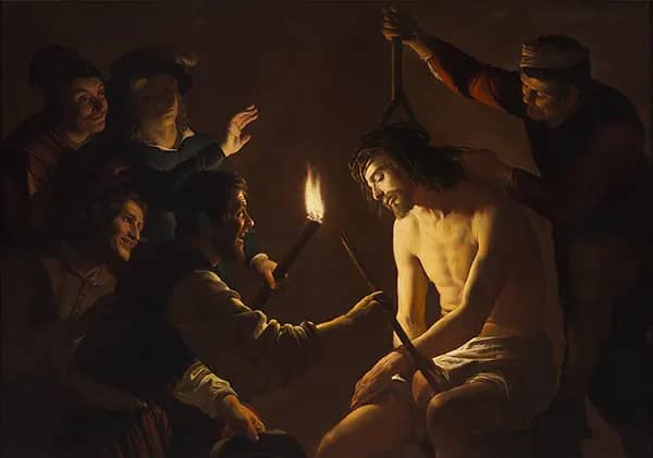 Mocking of Christ by Gerard van Honthorst | Oil Painting Reproduction