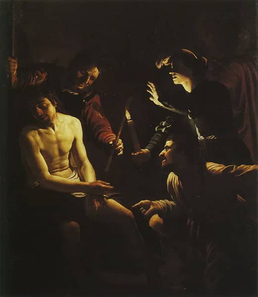The Mocking of Christ by Gerard van Honthorst | Oil Painting Reproduction