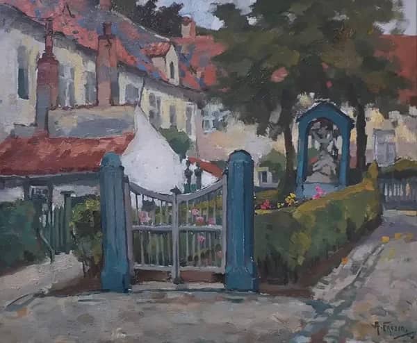 Courtyard by Abraham Fresco | Oil Painting Reproduction