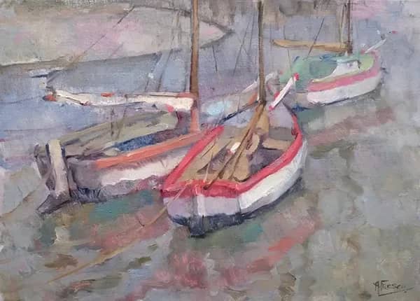 Sailboats by Abraham Fresco | Oil Painting Reproduction