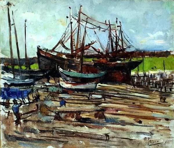 Scheveningen Harbour Shipyard | Oil Painting Reproduction