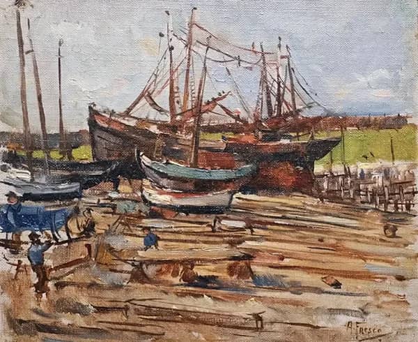 The Shipyard by Abraham Fresco | Oil Painting Reproduction