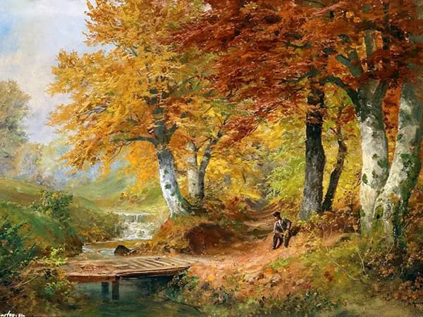 Autumn Woodland by Alois Arnegger | Oil Painting Reproduction