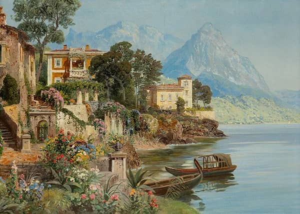 Lake Garda by Alois Arnegger | Oil Painting Reproduction