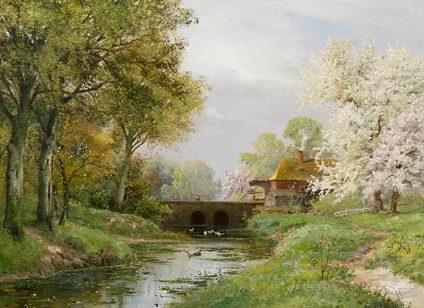 Landscape in Spring III by Alois Arnegger | Oil Painting Reproduction