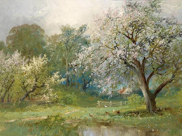 Landscape in Spring I by Alois Arnegger | Oil Painting Reproduction