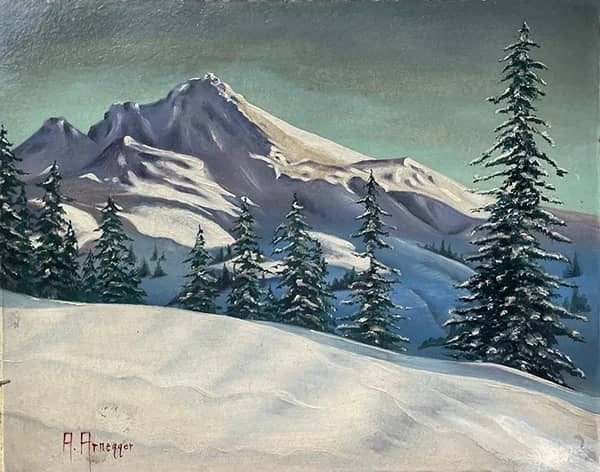 Snowscape Landscape Austria by Alois Arnegger | Oil Painting Reproduction