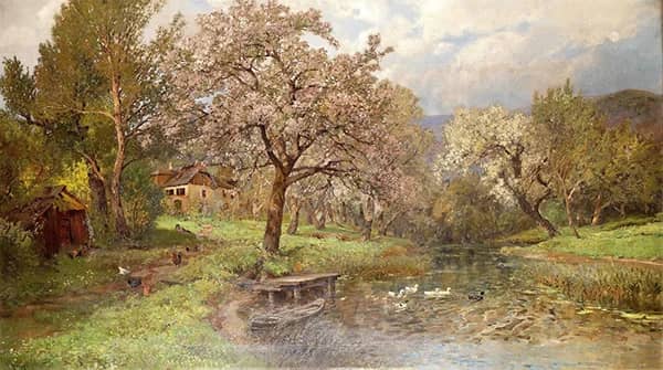 Spring Landscape by Alois Arnegger | Oil Painting Reproduction
