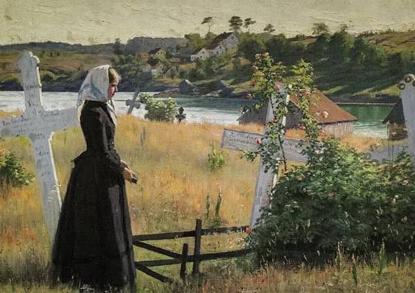 Po Churchyard 1889 by Jacob Bratland | Oil Painting Reproduction