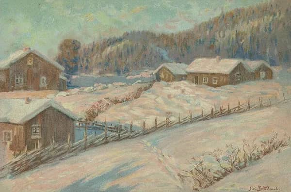 Winter Landscape by Jacob Bratland | Oil Painting Reproduction