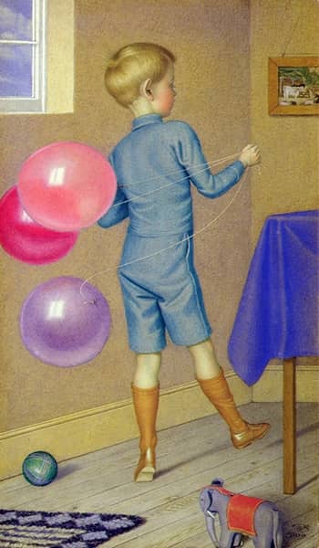 Balloons to Sell by Joseph Edward Southall | Oil Painting Reproduction