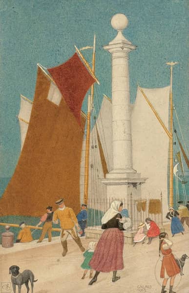 Calais 1913 by Joseph Edward Southall | Oil Painting Reproduction