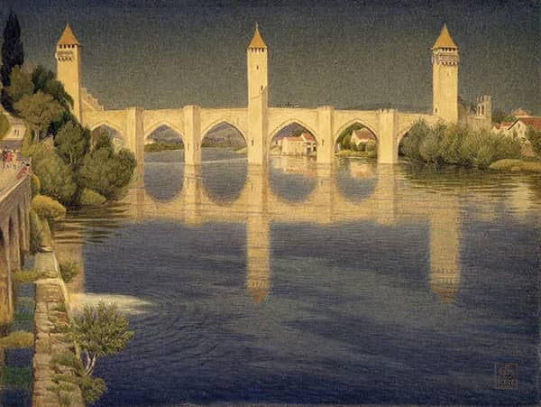 Pont Valentre Cahors France 1936 | Oil Painting Reproduction