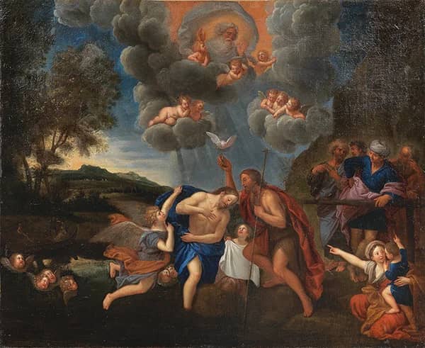 The Baptism of Christ by Francesco Albani | Oil Painting Reproduction