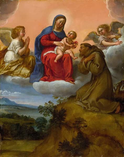 Virgin and Child Adored by Saint Francis 1606 | Oil Painting Reproduction