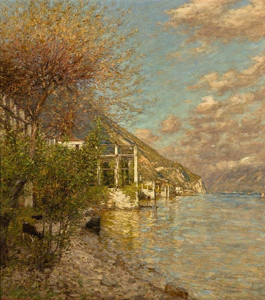 A Brescian Shore by Henry Herbert la Thangue | Oil Painting Reproduction