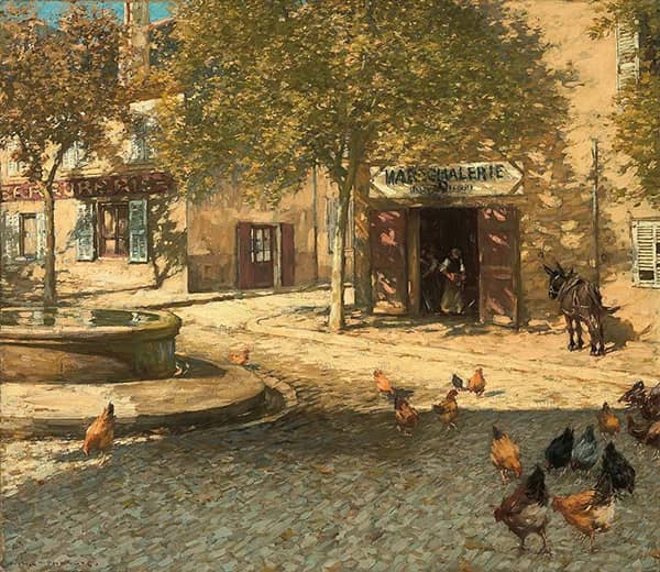 A Provencal Forge by Henry Herbert la Thangue | Oil Painting Reproduction