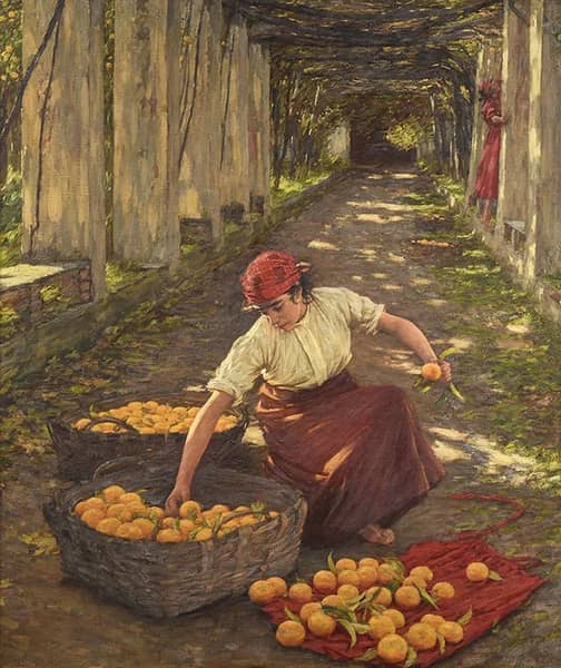 In a Ligurian Garden | Oil Painting Reproduction