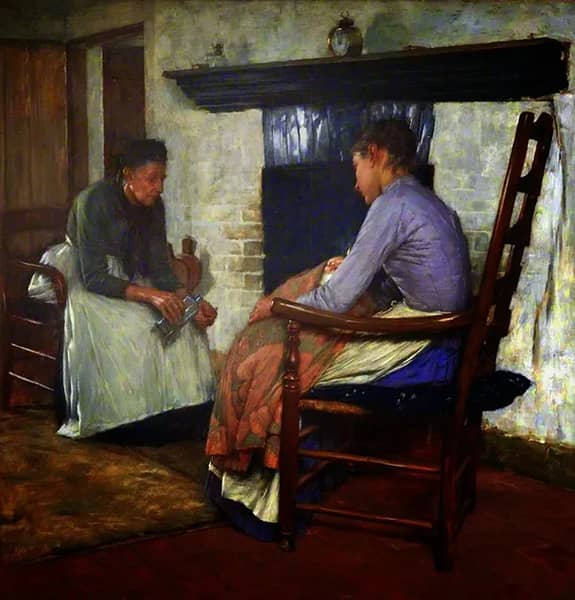 Some Poor People by Henry Herbert la Thangue | Oil Painting Reproduction