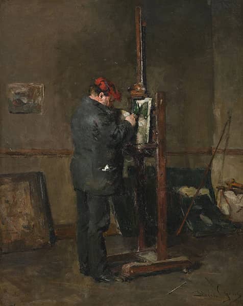 At Work by David Oyens | Oil Painting Reproduction