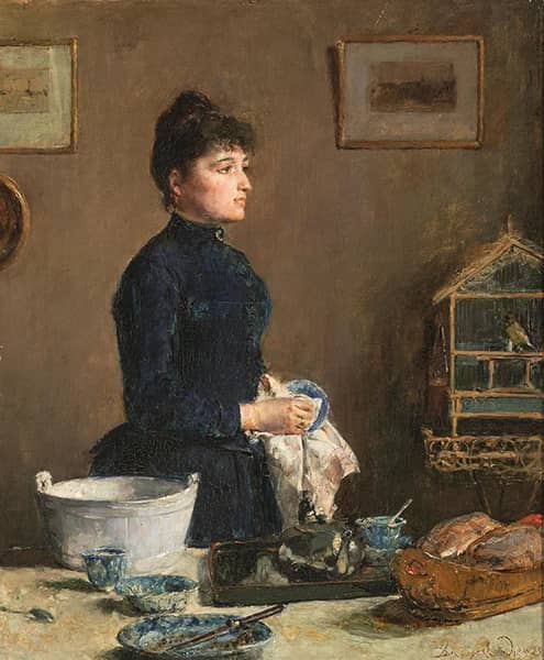 Daily Chores by David Oyens | Oil Painting Reproduction