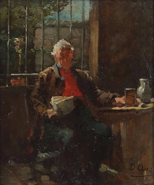 Man in Interior by David Oyens | Oil Painting Reproduction
