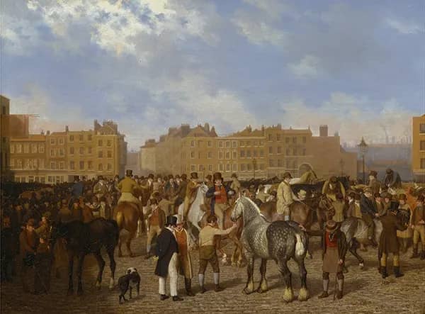 Old Smithfield Market 1824 | Oil Painting Reproduction